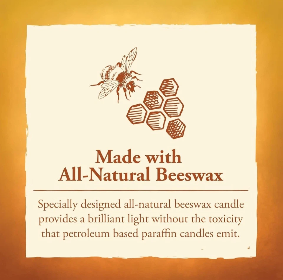 70-Hour Beehive Candle, Eco-friendly Natural Beeswax with Cotton Wick - Image 3 of 4
