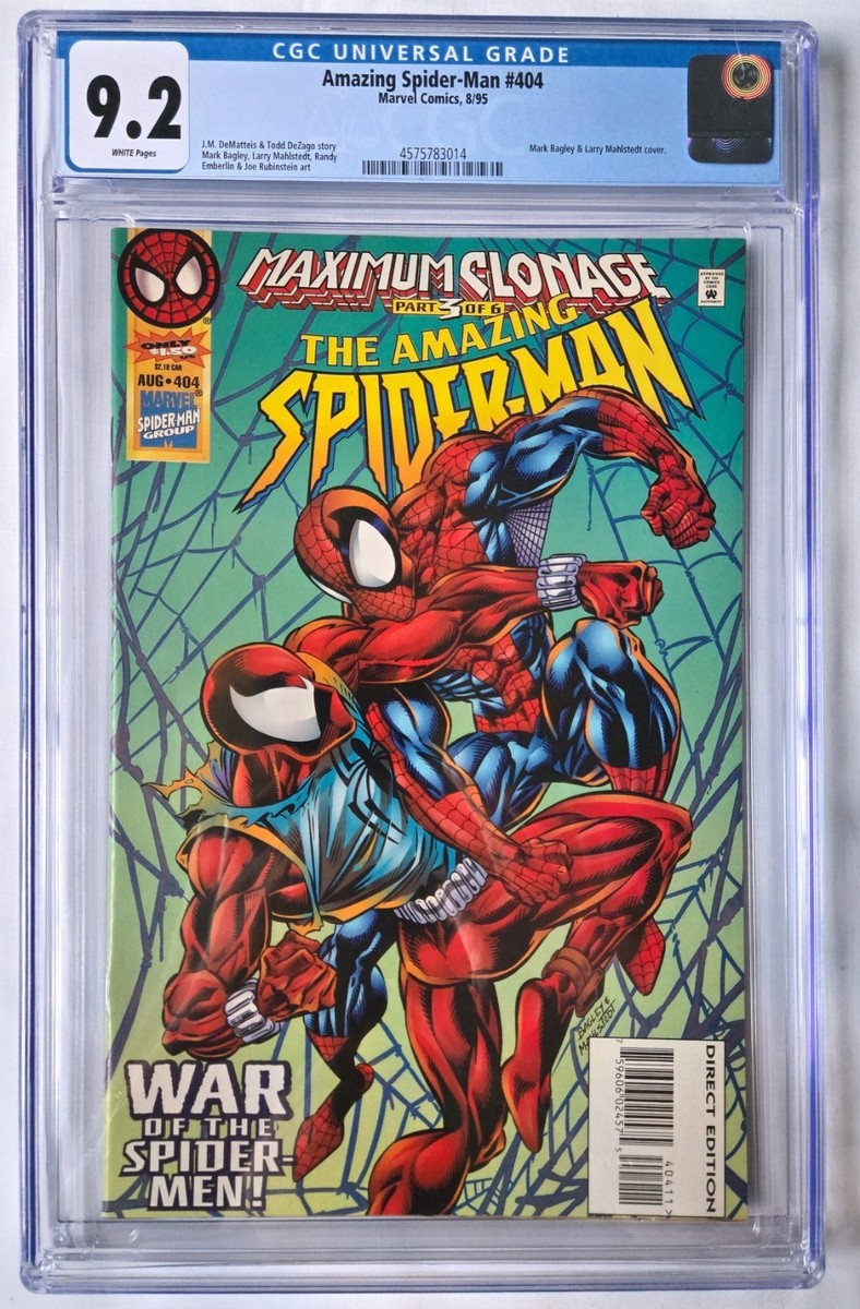 Amazing Spiderman Spider-Man ASM 404 CGC 9.2 Maximum Clonage 1995