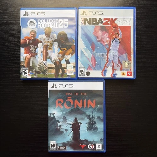 PS5 Game Lot of 3 - NBA2K College Football Rise of the Ronin - PlayStation 5
