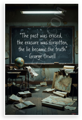 George Orwell Past Erased Quote Classroom 12x18 Poster