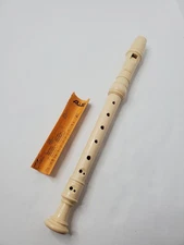 Aulos 903E Soprano Recorder Baroque Fingering Ivory with Sleeve Made in Japan