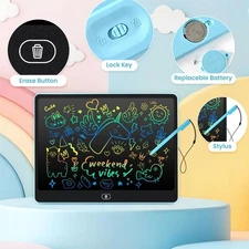 16" LCD Writing Tablet Electronic Drawing Notepad Doodle Board-BLUE