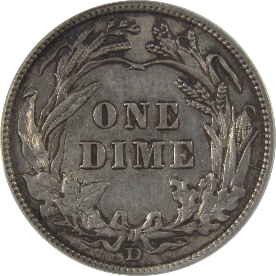 1912 D Barber Dime AU 58 Details ANACS Silver 10c Coin SKU:CPC1201 - Image 4 of 4