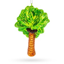 Tropical Coconut Tree Blown Glass Ornament
