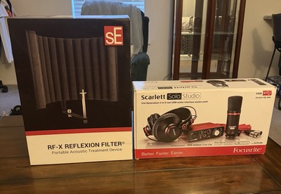 focusrite scarlett solo studio With RF-C reflection Filter Set