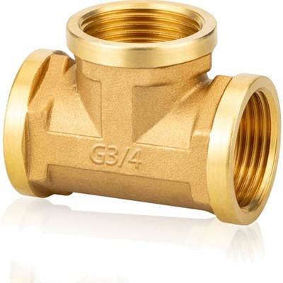 Brass T-Stück 90° G3/4 Innengewinde Wasserleitung Rohrverbindung