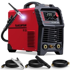 ARCCAPTAIN 200A AC/DC TIG Welder 7in1 Pulse Aluminum 110/220V Welding Machine
