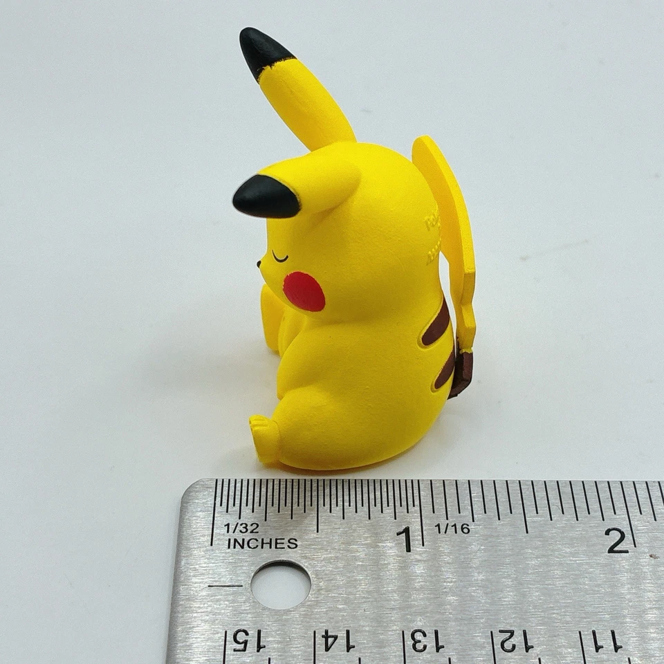 Pikachu Pokemon Mascotte Dormiente Mini Figure Nintendo Gacha Gioco Anime Gia... - Immagine 4 di 4
