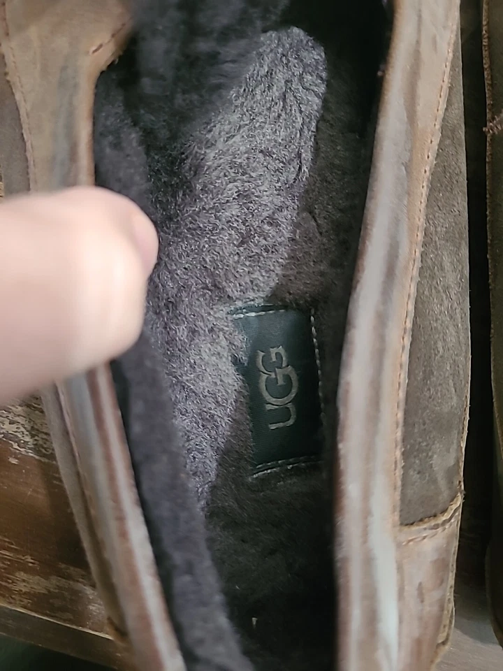 Zapatillas de piel de oveja UGG 12,5 pulgadas marrón gamuza mocasines zapatos Foto 2 de 4
