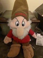 New 8  Disney Grumpy Snow White and The Seven Dwarfs Stuffed Bean Bag Plush