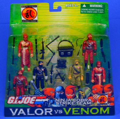 GI JOE VALOR VS VENOM NINJA COBRA STRIKE TEAM 6-PACK 2004 HASBRO