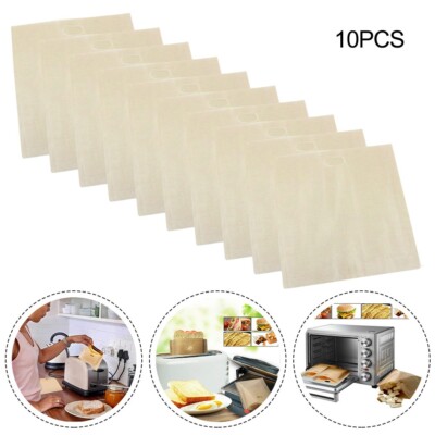 10 Stück Gegrilltes Brot Sandwich Toaster Beutel Antihaft Mikrowellengeeignet Wiederverwendbar