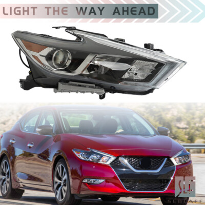 For 2016 2017 2018 Nissan Maxima S SL SV Headlight Halogen w/ LED DRL Right Side
