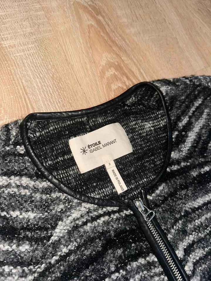 Etoile Isabel Marant Women's Lovely Warm Wool Leather Fashion Zip Jacket  SZ 2 - Image 2 of 4