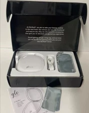 Glo Tech LED Compact Mirror WHITE 1X/10X Magnification 3 Light Makeup Lit Travel