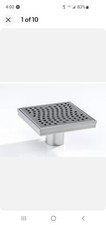 OATEY Designline 4 in. x 4 in. Stainless Steel Square Shower Drain with Wave