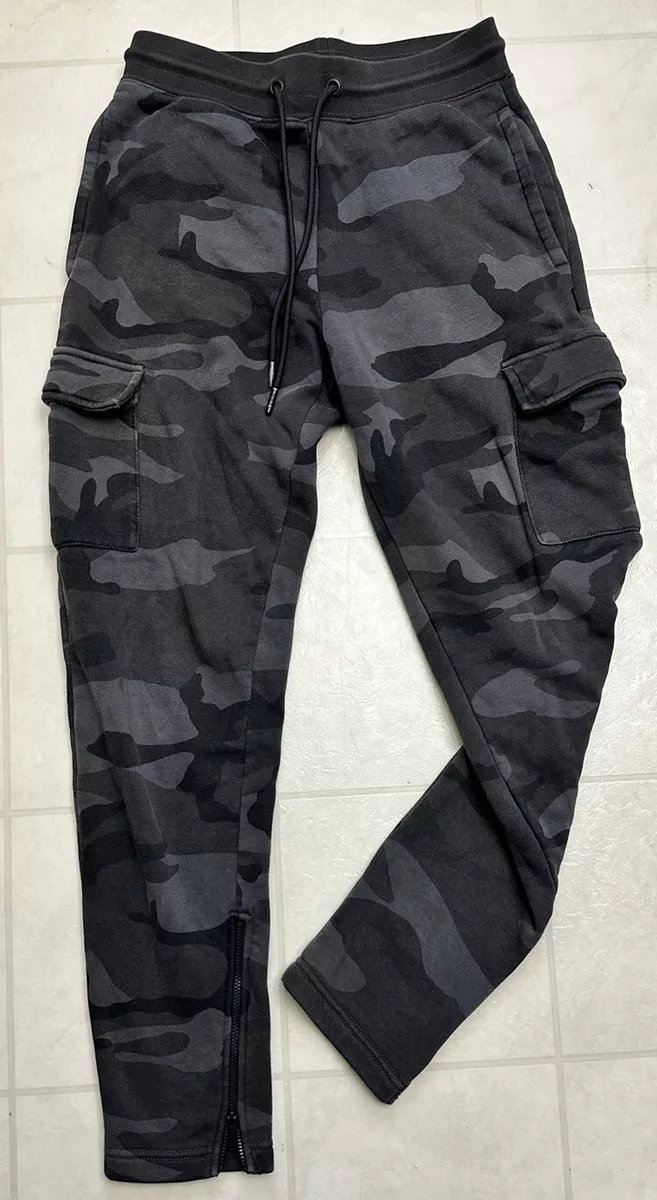 CSG Men's Camo Jogger Sweatpants Zip Leg Super Soft Size Small 29x29