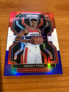 2021-22 Prizm Basketball Red White Blue Prizm ISAIAH TODD Rookie Card # 299