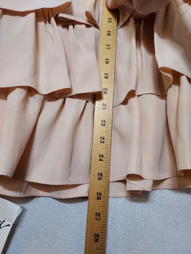 Vintage 80s Wild Rose Top Skirt Set Sz 10 Mother Of The Bride Peach Ruffles NOS - Picture 8 of 17