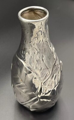 Tiffany Sterling Silver Leaf Form Vase - Louis Comfort