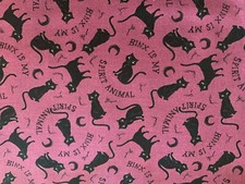 Hocus Pocus Fabric by Camelot Fabrics Purple Black Binx is my Spirit Animal BTY