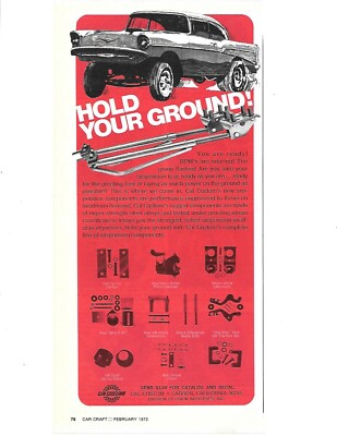 1972 Print Ad 5X8'' Cal Custom Rugged Components - Hold Your Ground