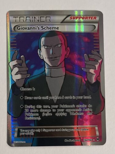 Giovanni's Scheme 162/162 XY BREAKthrough Holo Full Art Pokemon TCG Card - Afbeelding 1 van 2