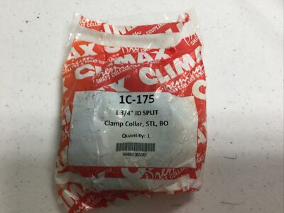 NEW CLIMAX METAL 1C-175, 1 3/4  ID SPLIT CLAMP COLLAR, STL,BO FREE SHIPPING