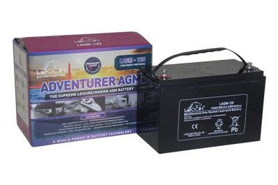 12V 120Ah Leoch Adventurer AGM Deep Cycle Wohnwagen Batterie