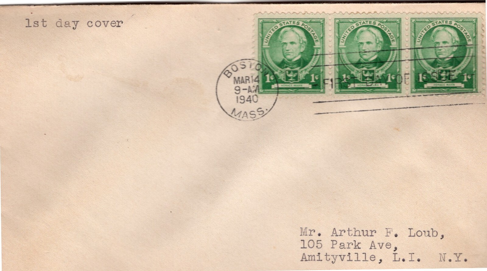 US FDC 869 1940 Famous Americans 1c Grelly UK