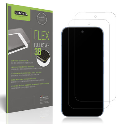 2x Full Cover Schutzfolie matt für Google  Pixel 8a Panzerfolie Anti-Shock