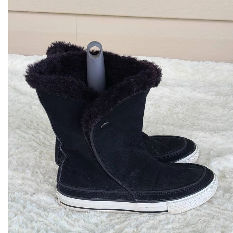 Converse All Star Women s Black Suede Fur Lined Chuck Taylor Boots