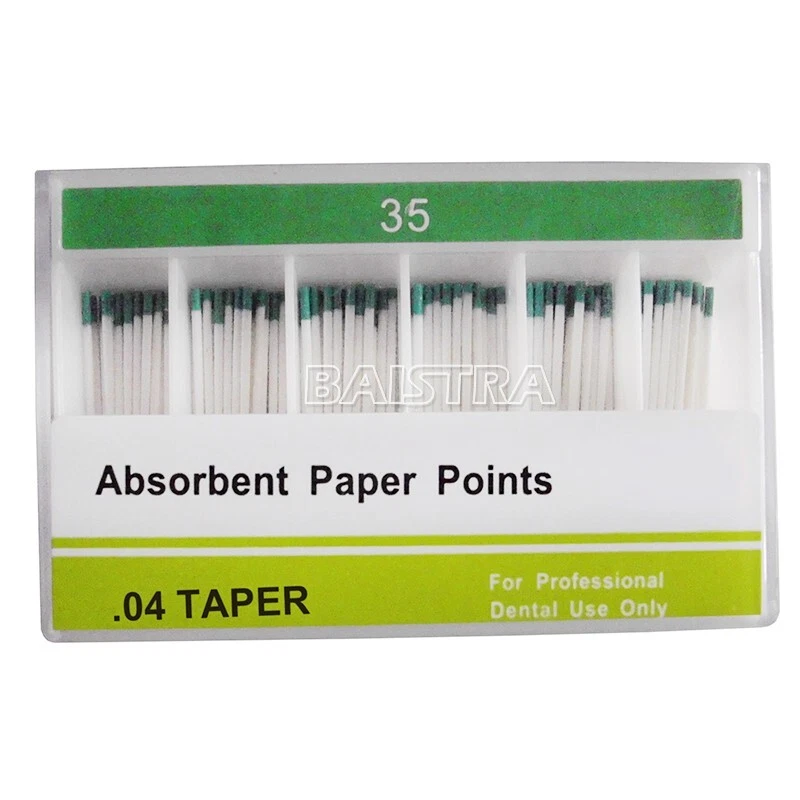 10 pacotes de pontos de papel absorvente de fibra de algodão canal radicular endo dental PP0.04 35# - Imagem 2 de 4