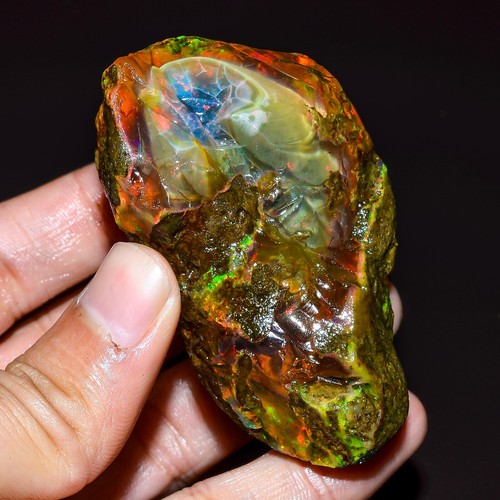 Opale Naturelle éthiopienne Brute - 140 Carats - Couleur Feu - Forme Libre - Non Traitée