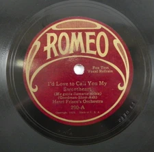 Henri Frisco / Eddie Miller – I'd Love to Call You / I'll Fly to Hawaii ~ 1926