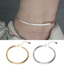 Stainless Steel Gold Silver Snake Chain New Ankle Bracelet Anklet Foot Jewelry