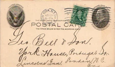 New York New York Sta. P 1905 machine  1886-1906  1c Franklin 1902 Definitive on