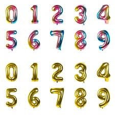 Number Foil Balloons Helium Giant Large Balloons 34" Birthday Party, Anniversary
