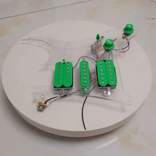 For Ibanez Prewired Loaded Pickguard Humbucker Pickups Transparent Pickguard