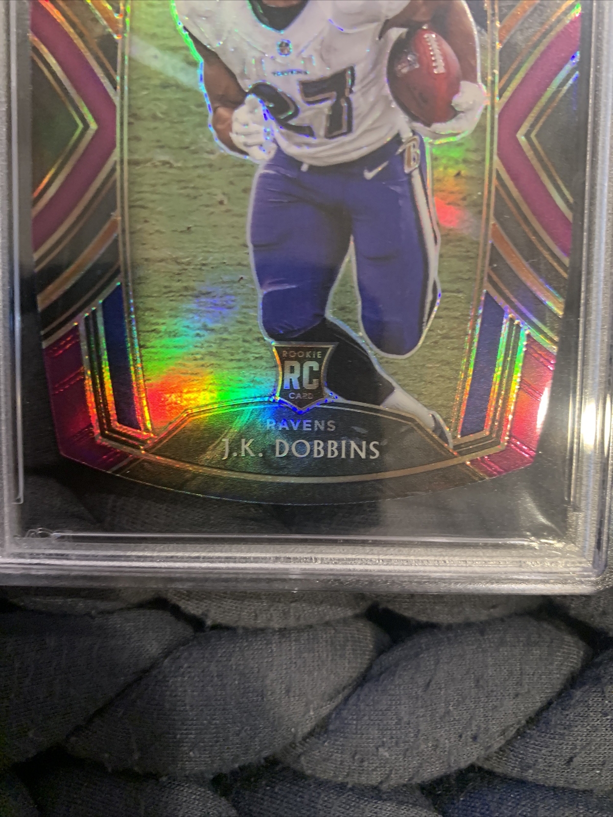 2020 Panini Select JK Dobbins Die-Cut Prizm Purple #252 PSA 10 Gem Mint Pop 2 view 13