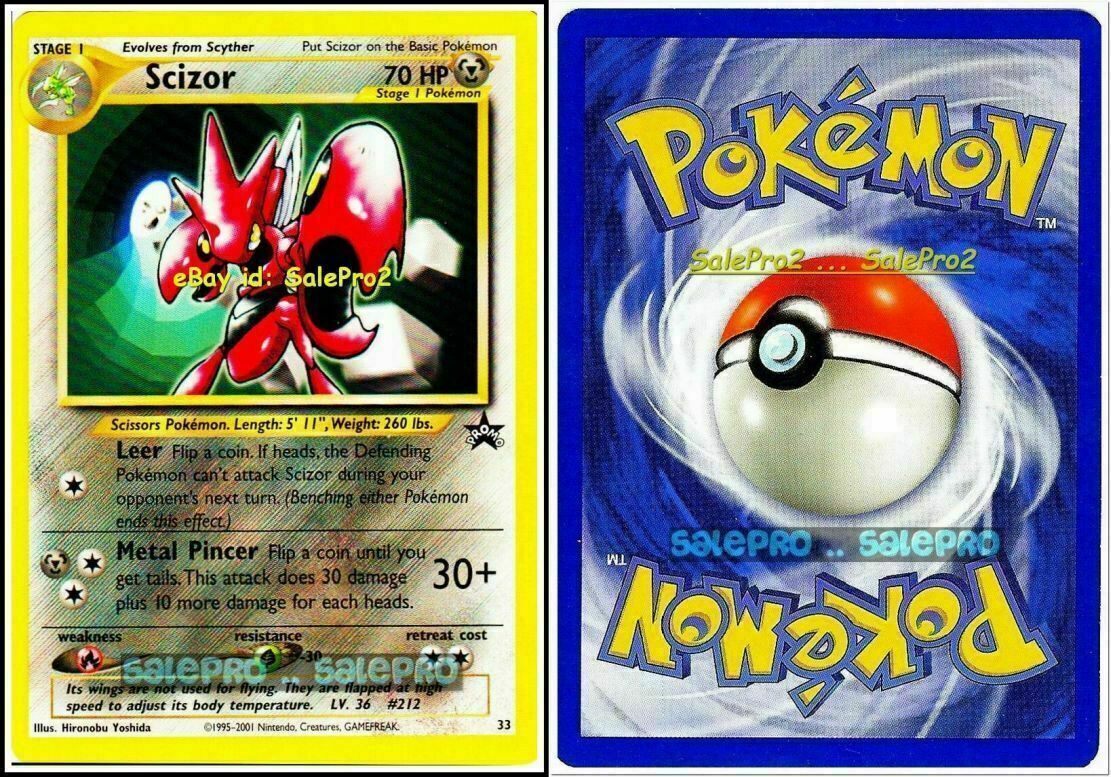 SCIZOR pokemon LEER METAL PINCER 70 HP LIMITED RARE MINT SCIZOR pokemon LEER METAL PINCER 70 HP LIMITED RARE MINT
