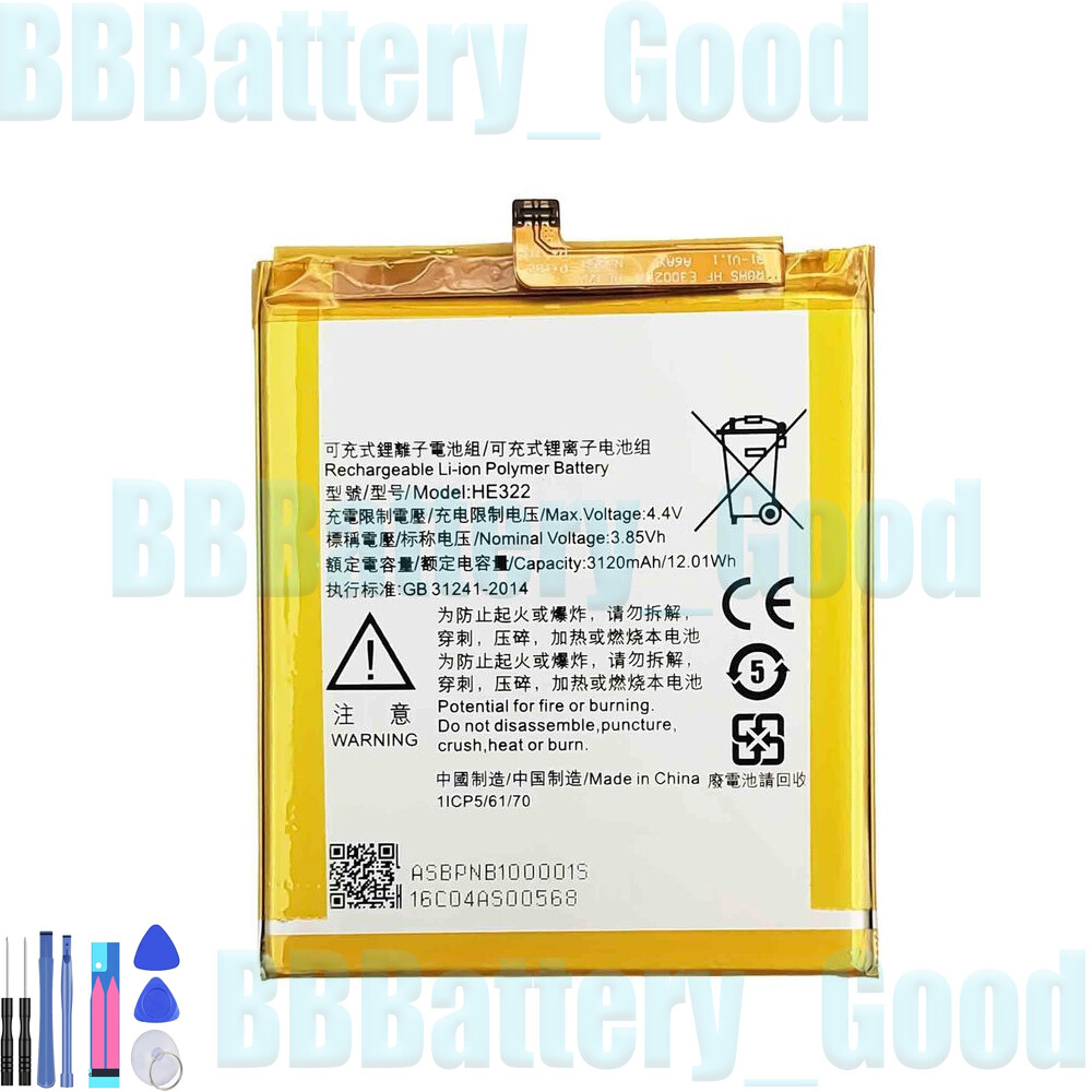 Replacment Battery For Nokia HE322 Nokia 8 Phone 3120mAh Mobile