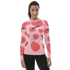 Abstract Women's Rash Guard