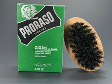 Proraso Beard Balm 100ml/3.4OZ Eucalyptus Menthol Refreshing W Beard Brush Set
