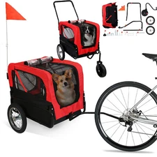 Pet Carrier Dog Bike Bicycle Trailer Stroller Jogging for Small and Large Dogs