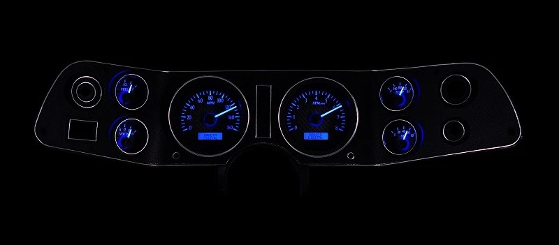 Dakota Digital 70-81 雪佛兰科迈罗模拟仪表套件碳蓝色 VHX-70C-CAM-C-B — 第 2/4 张图片