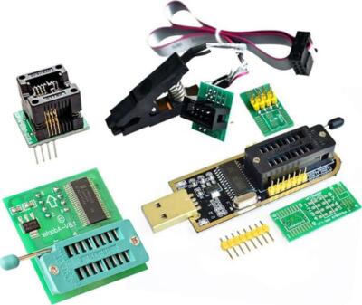 AiTrip EEPROM BIOS USB Programmer CH341A + SOIC8 Clip + 1.8V Adapter + SOIC8 For
