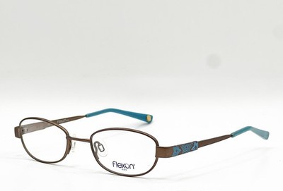 NEW FLEXON KIDS STARBURST 210 BROWN AUTHENTIC EYEGLASSES 45-18