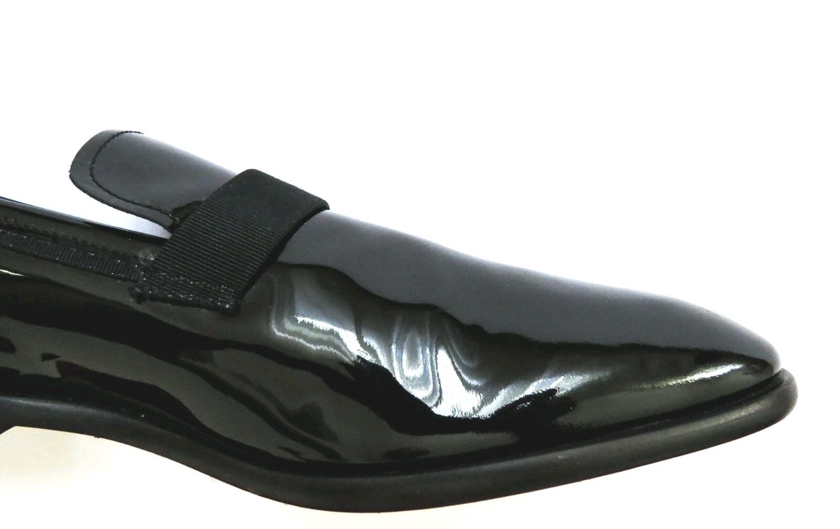 Salvatore Ferragamo Patent Leather Tuxedo Slip On Loafer Size 11 EE $950 SALVATORE FERRAGAMO - Patent Leather Braided Gancini  main image 2