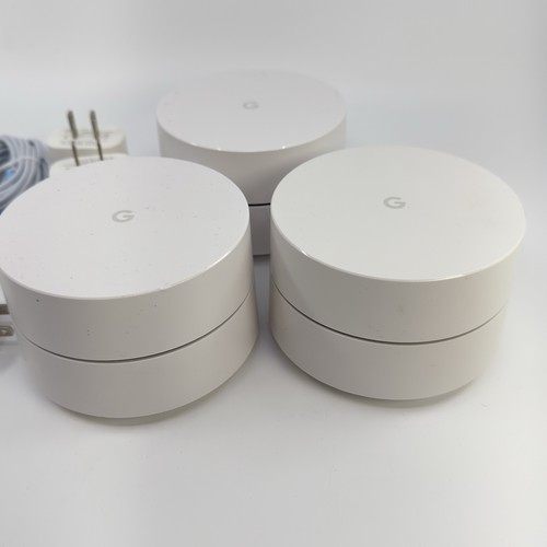 Google Wifi AC-1304 Router siatkowy 3-pak Dwuzakresowy system bezprzewodowy z adapterami C - Zdjęcie 2 z 14